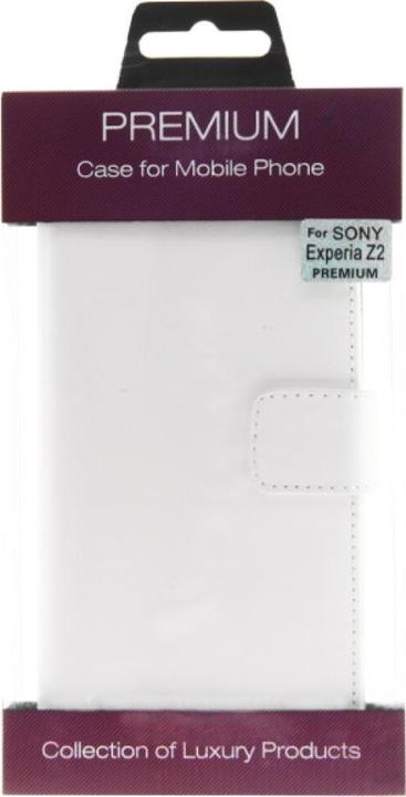 Image du produit NoName Étui portefeuille en cuir fin pour Sony Xperia Z2 - blanc (Sony Xperia Z2)