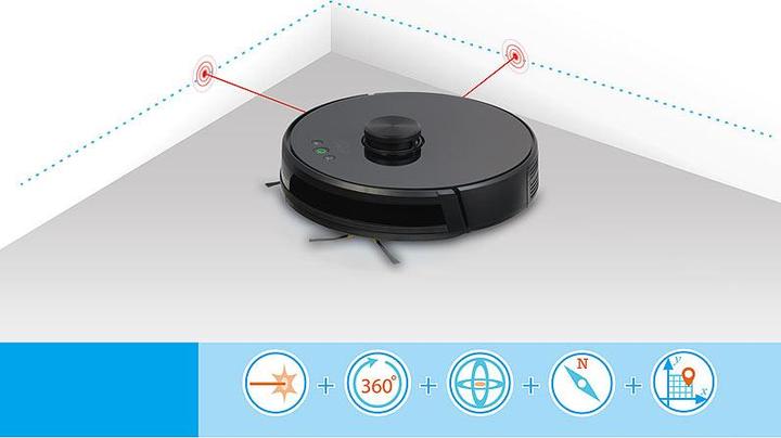 Produktbild Sichler WLAN-Saug- & Wischroboter mit Lidar-, Gyro- & 360°-Laser-Sensor, App (Saugwischroboter)