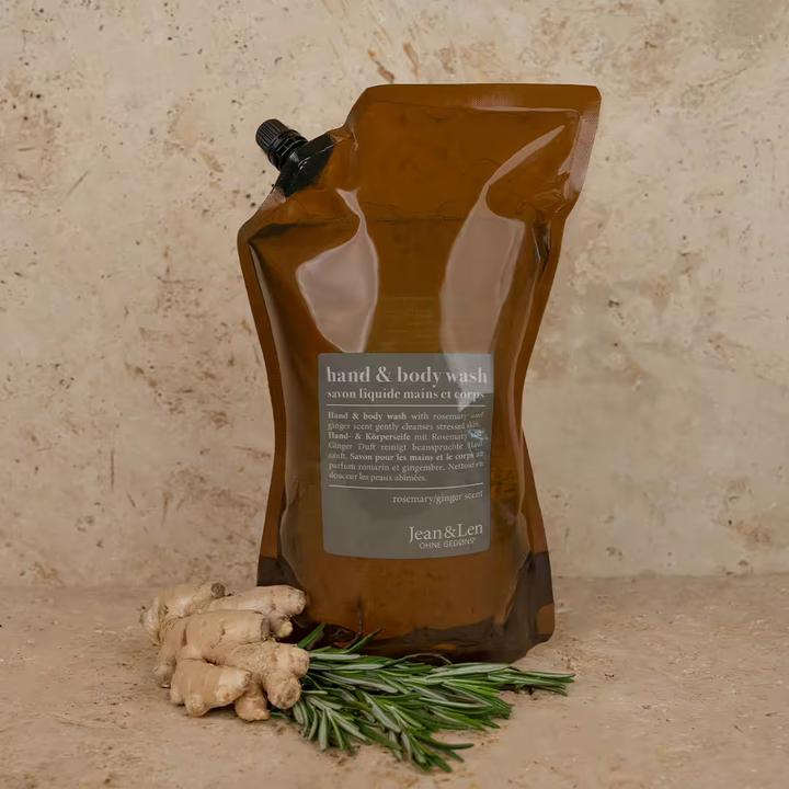 Produktbild Jean & Len Rosemary und Ginger (Flüssigseife, Handseife Nachfüllpackung, 1500 ml)