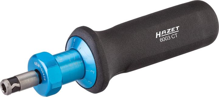 Actual product image HAZET Torque screwdriver 6003CT ∙ Nm min-max: 1 - 6 Nm ∙ Tolerance: 5% ∙ Hexagon, hollow 6.3 (1/4 i… (1/4", 1 Nm, 6 Nm)