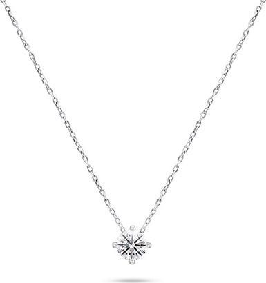 Brilio Silver - Minimalist silver necklace with zircon NCL73W