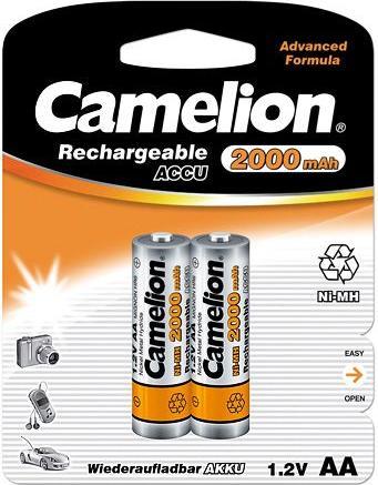 Produktbild Camelion NH-AA2000-BP2 Wiederaufladbarer Akku Nickel-Metallhydrid (NiMH) (2 Stk., AA, 2000 mAh)