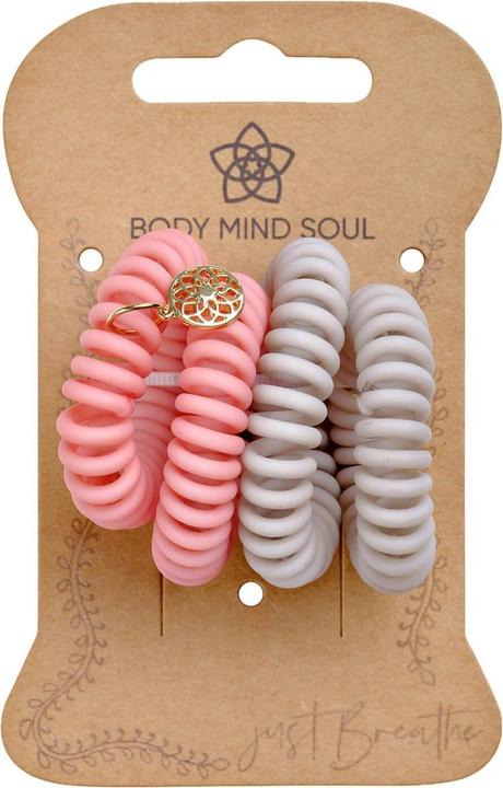 Immagine prodotto Trisa Corpo Mente e Anima Spirale Scrunchie Yoga Rosa 4 cm (Elastico per capelli)