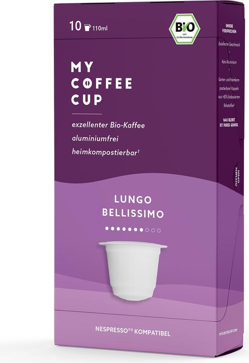 Produktbild My-Cups Kaffeekapseln Bio Lungo Bellissimo 10 Stück (10 x Port.)