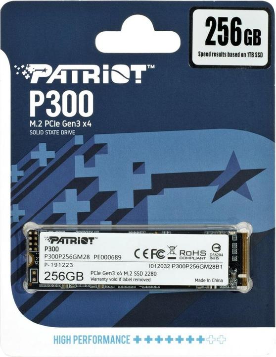 Immagine prodotto Patriot P300 SSD 256GB (256 GB, M.2 2280)