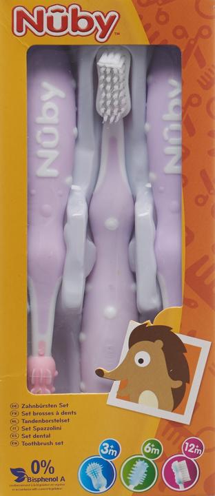 Immagine prodotto Nuby Set di 3 spazzolini da denti (Morbido, 3 x)