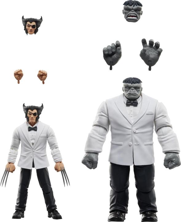 Actual product image Hasbro Wolverine 50th Anniversary Marvel Legends pack 2 figurines Marvel's Patch & Joe Fixit 15 cm