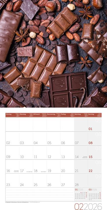 Actual product image Food Kalender 2026 - 30x30 (30 x 30 cm, German, French, English)