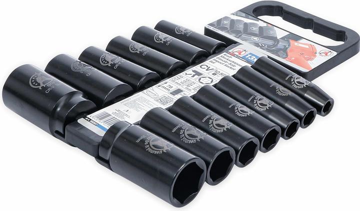 BGS Kraft-Steckschlüssel-Einsatz-Satz Antrieb 12,5 mm (1/2") SW 10 - 32 mm 13-tlg. (1/2")