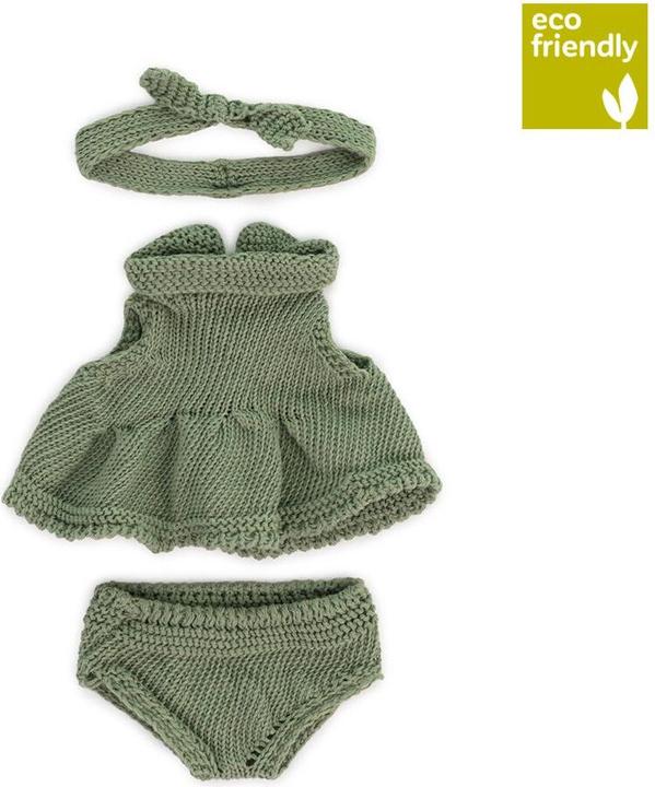 Miniland Ensemble robe et serre-tête en tricot