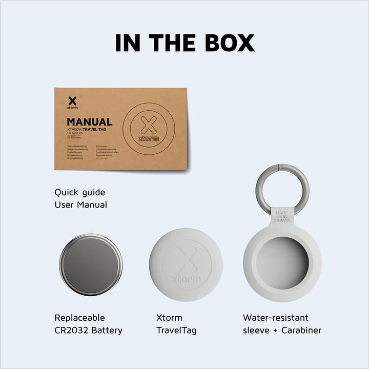 Actual product image Xtorm TravelTag 1 stück - IP64 (Apple)