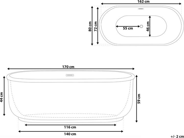 Produktbild Beliani Pinel (234 l, 80 cm, 170 cm)