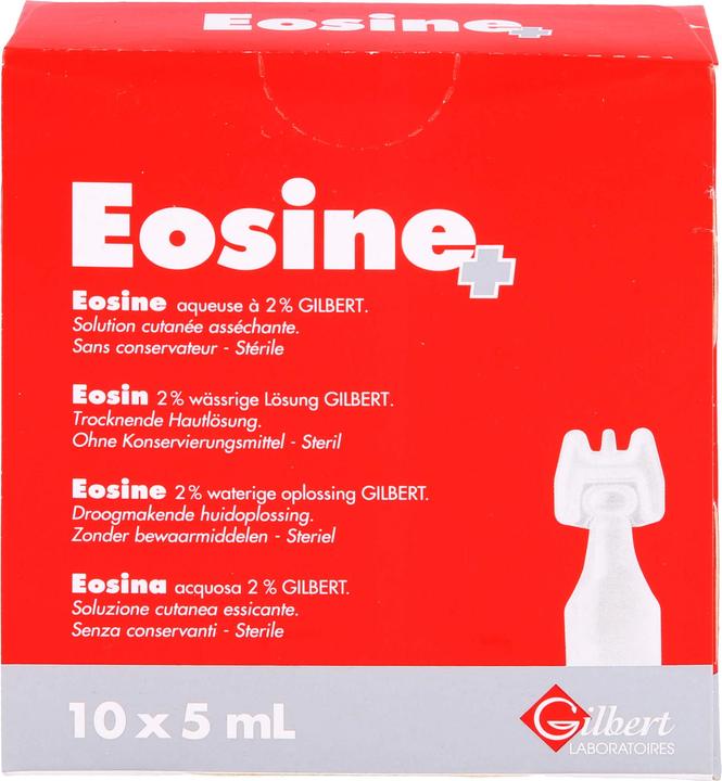 Actual product image Gilbert Eosin solution 2% monodoses, 10 x 5 ml (50 ml, 84 g)