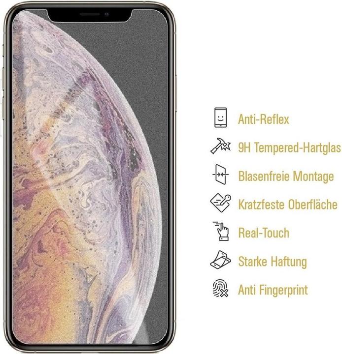 Produktbild Protectorking 3x Echtes Tempered 9H Panzerhartglas Matt Entspiegelt (3 Stück, Apple iPhone X)