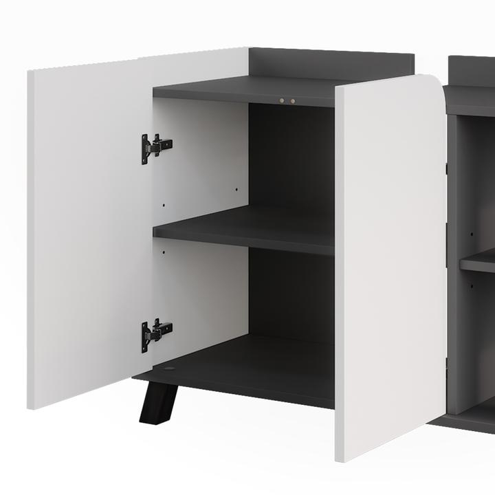 Immagine prodotto Vichy Waschbeckenunterschrank Karen, Anthrazit/Weiss, 80 x 65 cm mit 2 Türen