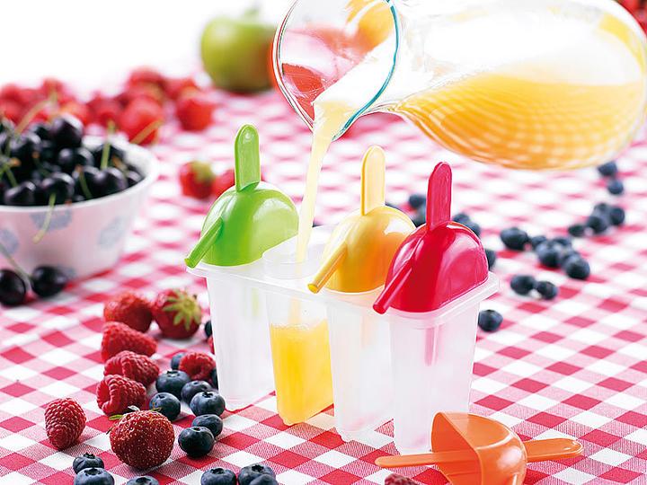 Image du produit Rosenstein & Söhne Form für 8 selbstgemachte Eis am Stiel mit Trinkhalm