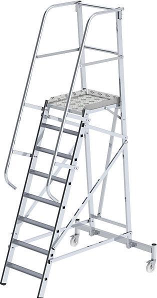 Produktbild eurokraft pro Alu-Plattformleiter (Plattformleiter, 146 cm)