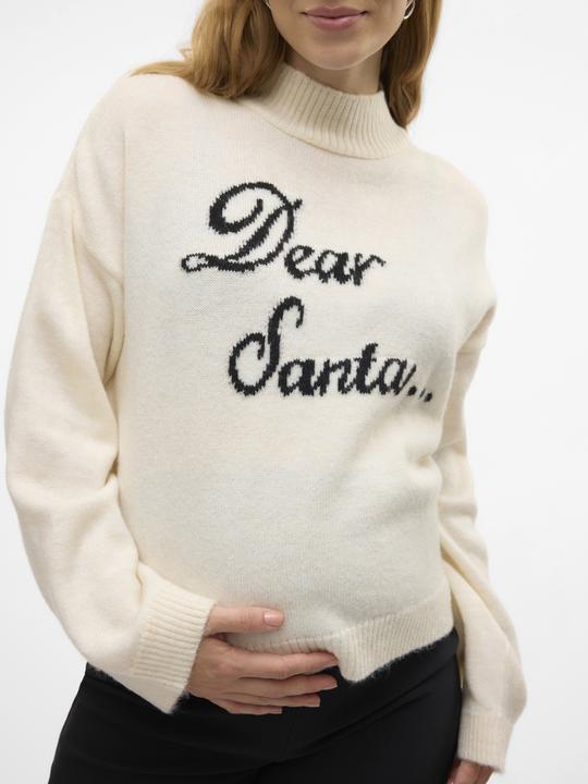 Actual product image Mamalicious Regular fit High neck Ribbed cuffs Raglan sleeves Carrier bag Knitted jumper (XL)