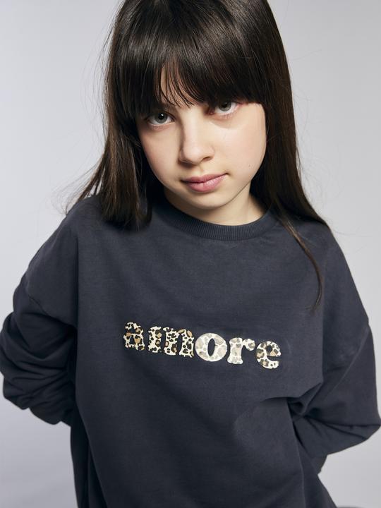 Produktbild Jonen Mädchen Oversized-Sweatshirt mit Leo-Print (128)