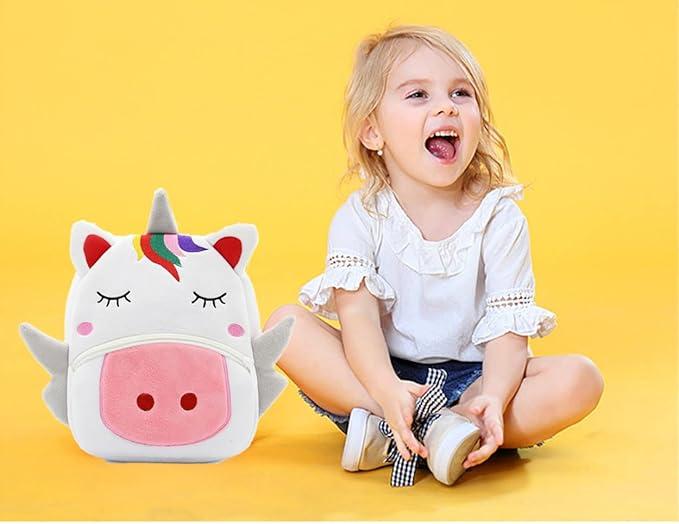 Immagine prodotto Only-Bags.Store Zaino in poliestere per la scuola, zaino in peluche con animali simpatici, borsa piccola per le