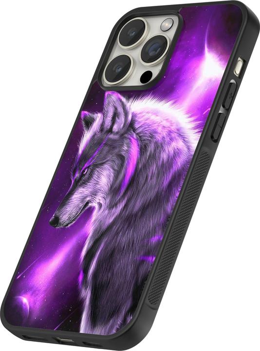 Immagine prodotto PhoneLook Cover Silicone Nero Viola Cielo Lupo (Apple iPhone 13 Pro Max)