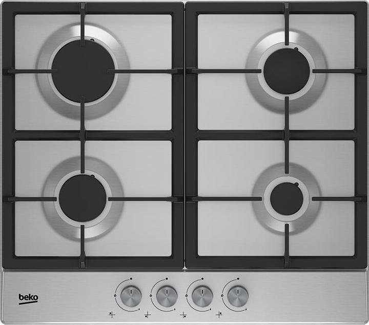 Productafbeelding Beko HIAG 64225 SX kookplaat Roestvrij Staal Geïntegreerde gaskookplaat 4 Zone(n)