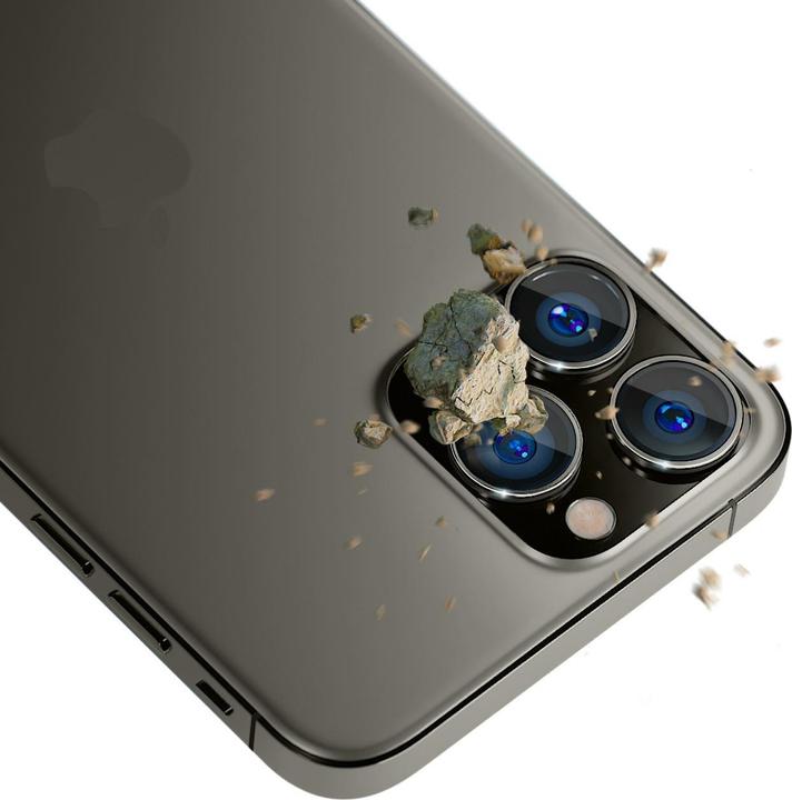 Actual product image 3MK iPhone 14 Pro/14 Pro Max Lens Protection Pro Graphite (1 Piece, Apple iPhone 14 Pro Max, Apple iPhone 14 Pro)