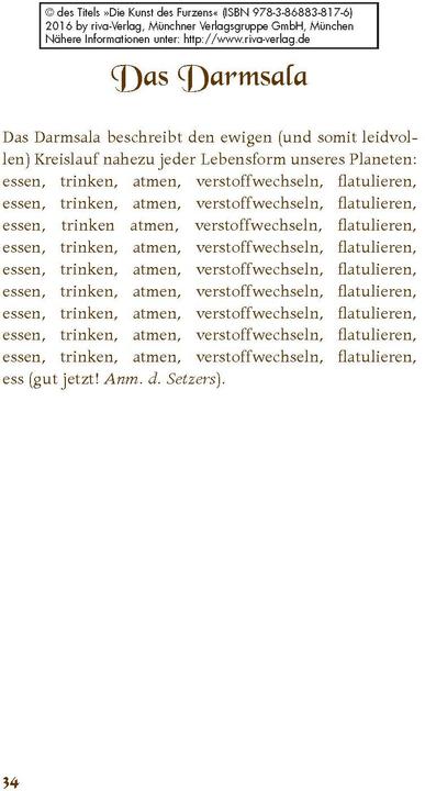 Produktbild Die Kunst des Furzens (Deutsch, Darmei Lama, 2016)