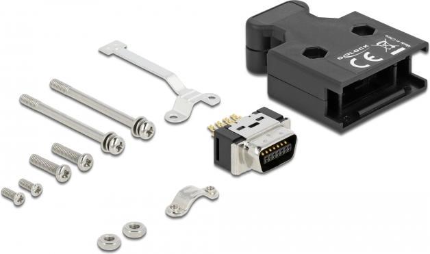 Delock MDR Stecker 14 Pin Lötanschluss mit Gehäuse