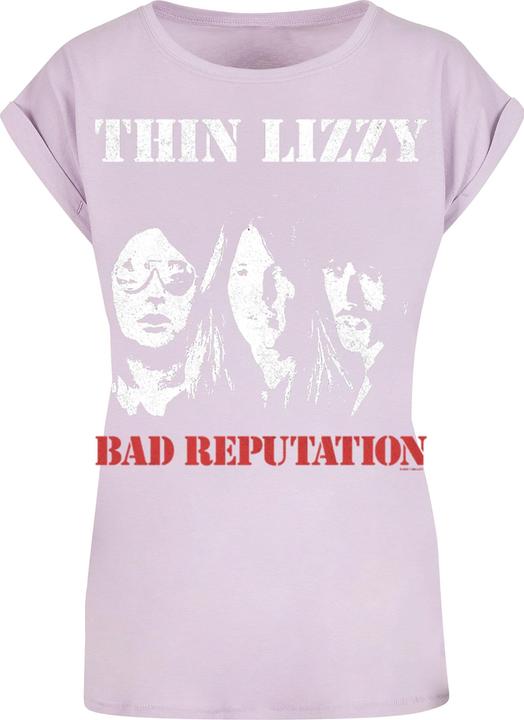 Actual product image Merchcode Ladies Thin Lizzy - TL Bad Reputation Extended Shoulder Tee - 181495 (M)