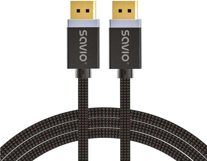 Produktbild Savio DisplayPort-Kabel 2 m Schwarz CL-166 (2 m, DisplayPort)