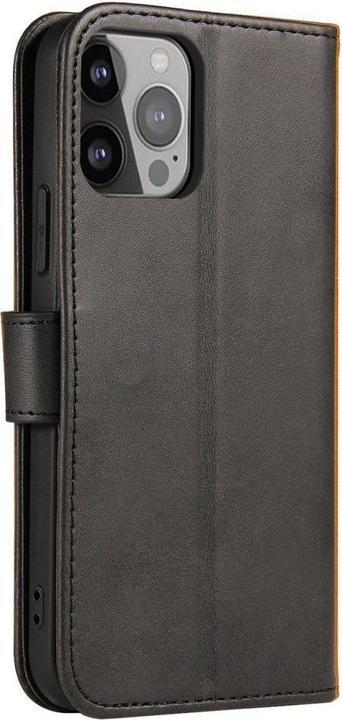 Produktbild Hurtel Magnet Case Hülle für Vivo Y35 / Vivo Y22 / Vivo Y22s Hülle mit Flip Wallet Ständer schwarz (Vivo Y35)