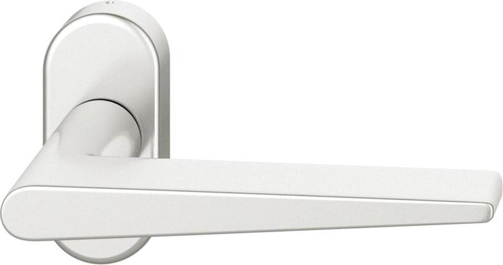 Produktbild FSB Rahmentürdrücker 09 1005 Hochhaltefeder B ovale Rosette Aluminium silber (Türgriff)