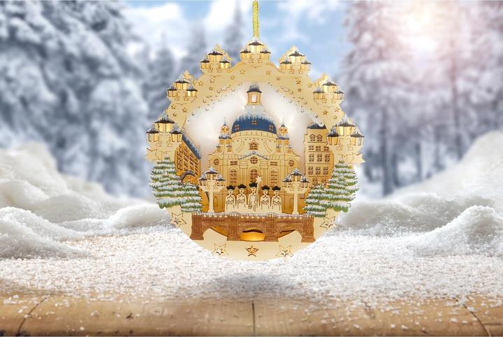 Actual product image HTI-Living LED window picture Dresden Frauenkirche