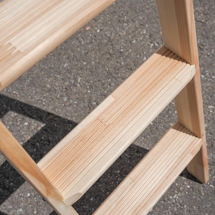 Immagine prodotto Munk Scala a pioli in legno, con gradini, 8 gradini. (Scala singola, 219 cm)