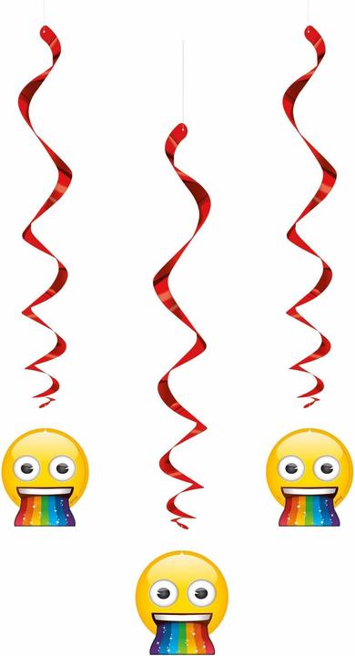 Produktbild Unique Party Emoji Hängende Dekoration Fun 3erPack Papier Folie