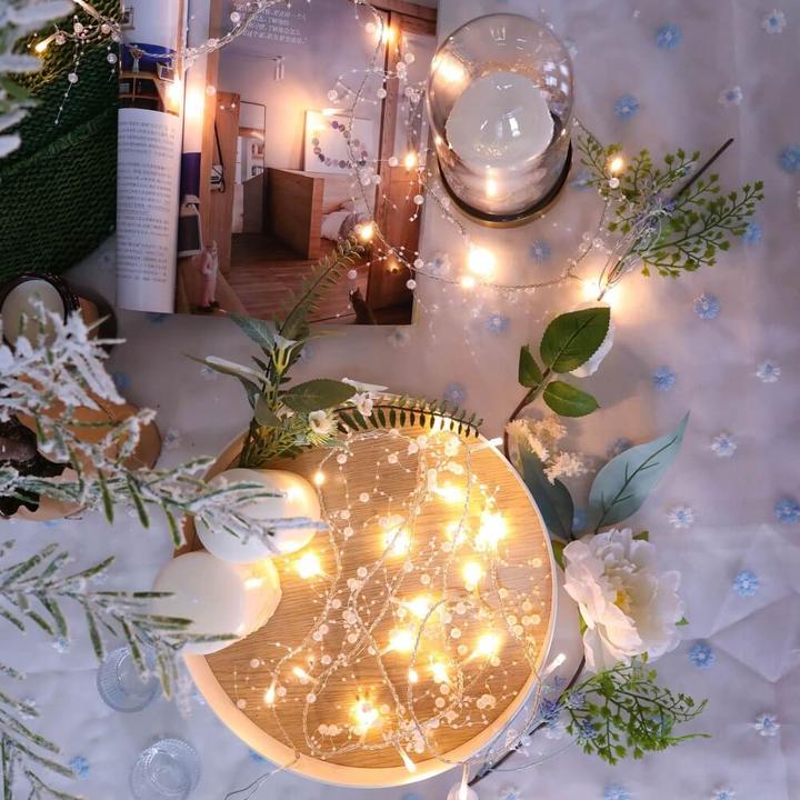 Produktbild Cover-Discount Weihnachtliche Lichterkette LED mit Kunst-Perlen (3 m)