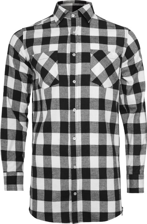 Immagine prodotto Urban Classics Camicia in flanella a quadri lunga con zip laterale (S)