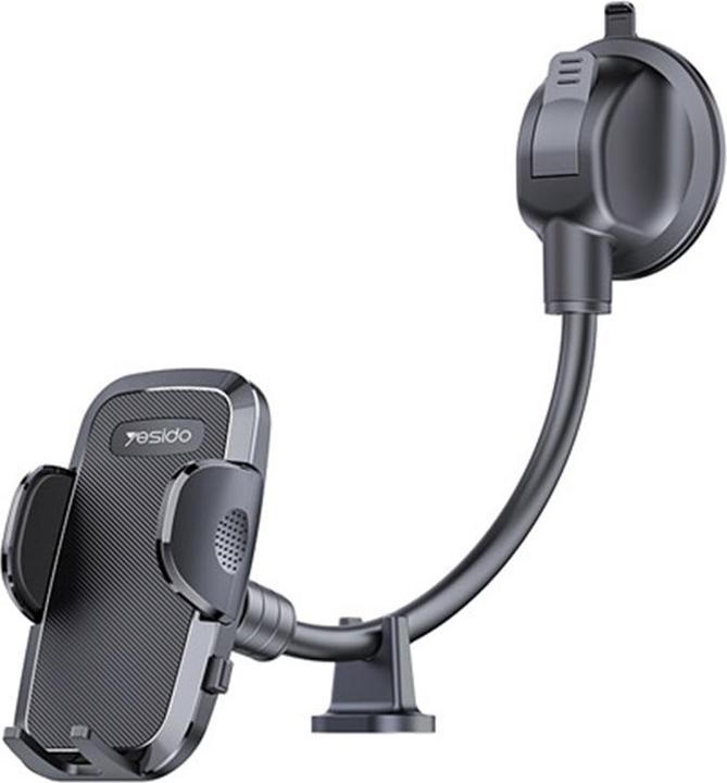 Actual product image Yesido - Car Holder (C140) - for Windshield and Dashboard, Adjustable Arm, with Suction Cup - Black