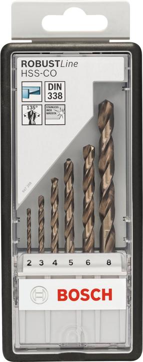 Productafbeelding Bosch Professional Zubehör HSS metalen draaiboorset (2 mm, 6 mm, 5 mm, 3 mm, 8 mm, 4 mm)