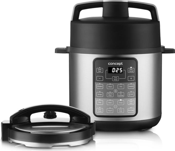 Concept CK7000 multi cooker Black, Stainless steel