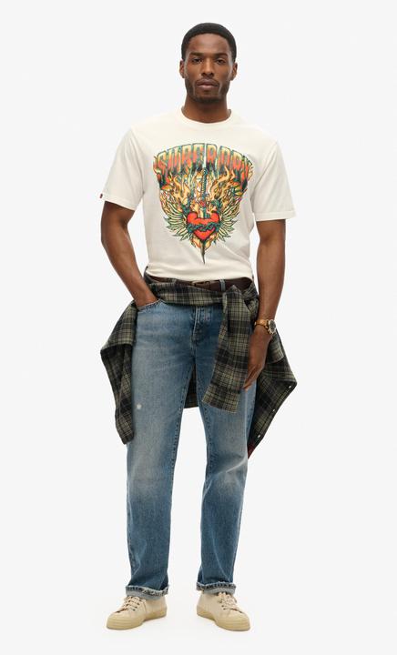 Produktbild Superdry Lockeres T-Shirt mit Biker-Rock-Grafik (M)