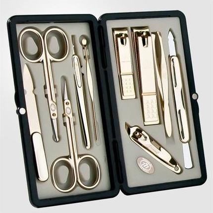 Immagine prodotto Seven Kit da viaggio per manicure e pedicure TS-2100G - 10 pezzi Oro