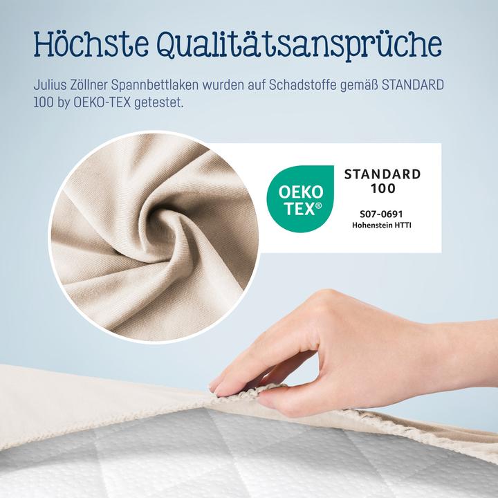 Produktbild Julius Zöllner Jersey Spannbettlaken für Babymatratzen 60x120 bis 70x140cm, shell