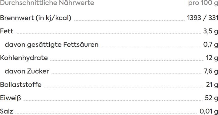 Nährwerte und Zutaten KoRo Bio SOCAS Flocken fein (1000g) (1000 g)