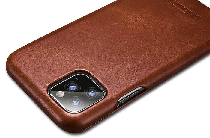 Produktbild iCarer Lederhülle mit Klappe dunkel- (Apple iPhone 11)