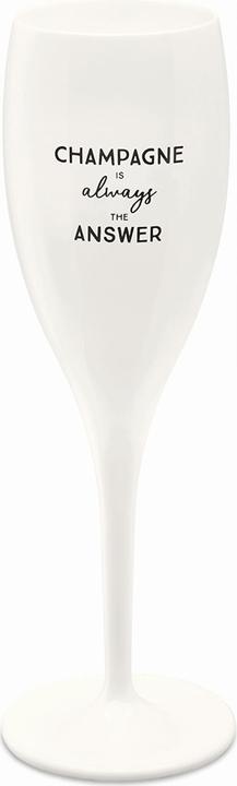 Image du produit Koziol Flûte à champagne 100 ml avec impression CHEERS No. 1 CHAMPAGNE IS THE ANSWER (10 cl, 1 Verres, Flûtes à champagne)