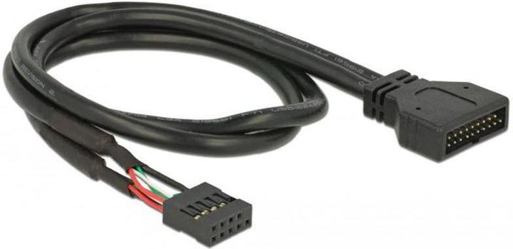 Immagine prodotto Delock USB 19 Pin - USB 9 Pin, 0,45 m, nero (83776) (0.45 m, USB 2.0)