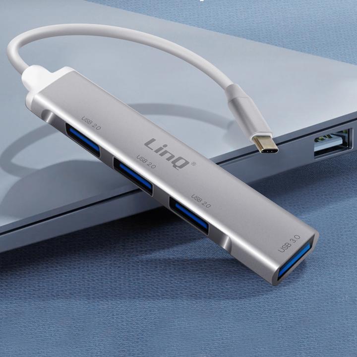 Actual product image LinQ USB-C / 4x USB Hub Adapter (USB-B, USB-A, 4 Ports)