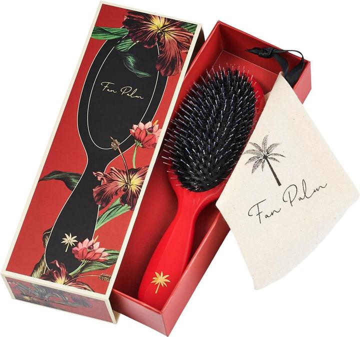 Image du produit Fan Palm - Brosse à cheveux moyenne Red Poppy